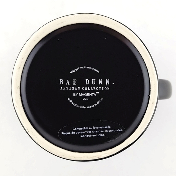 Rae Dunn Tall Black Beer  Stein Mug White Large Letters Engraved BEER - Picture 7 of 9